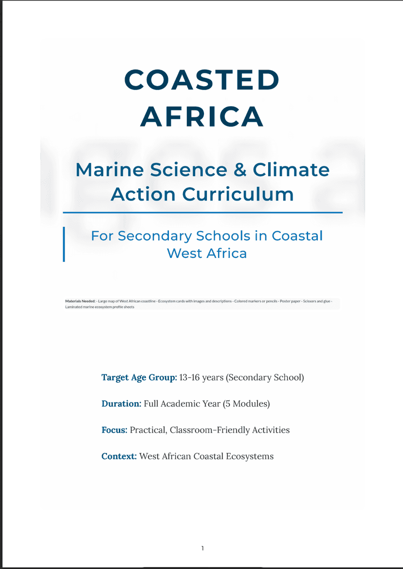 Coasted Africa Curriculum
